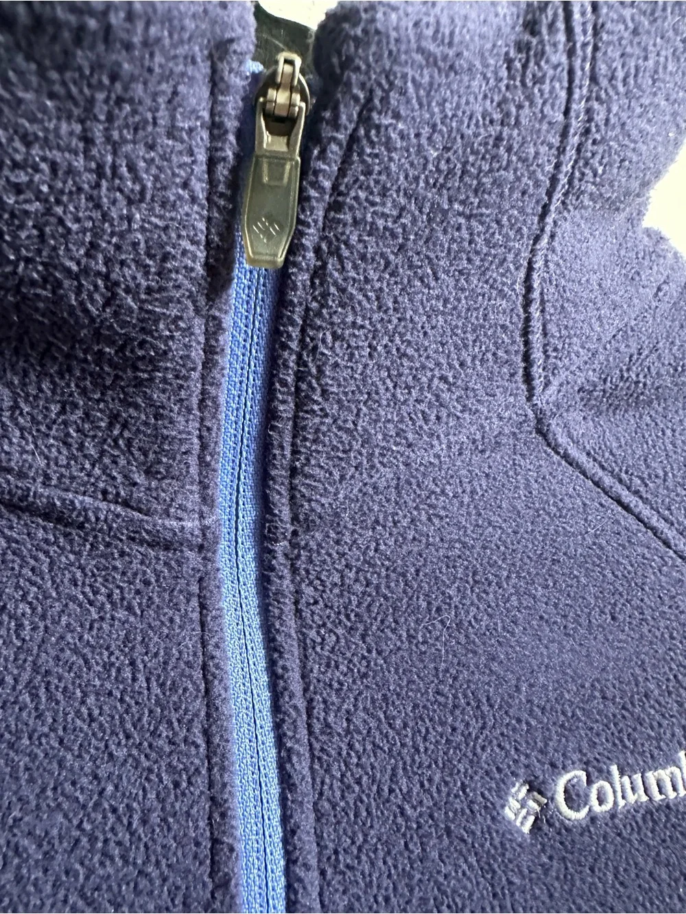 Columbia Omni-Shield Fleece Softshell Vest Women’s L Blue Full Zip Outdoor